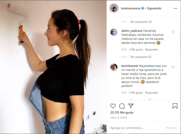 Loreto Aravena compartió cómo pintó su casa y recibió más de 25 mil "me gusta" / www.instagram.com/loretoaravena