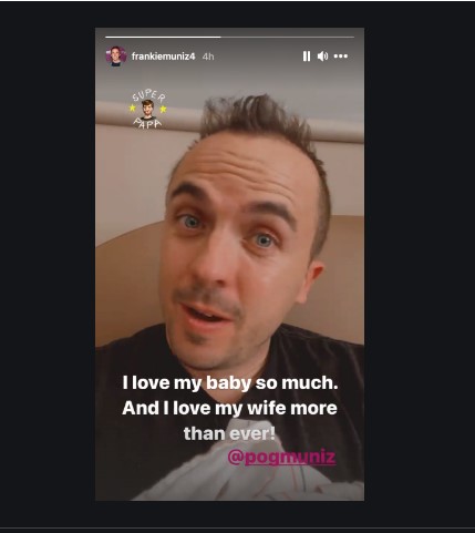 Frankie Muniz, lleno de felicidad con el nacimiento de su primer hijo.