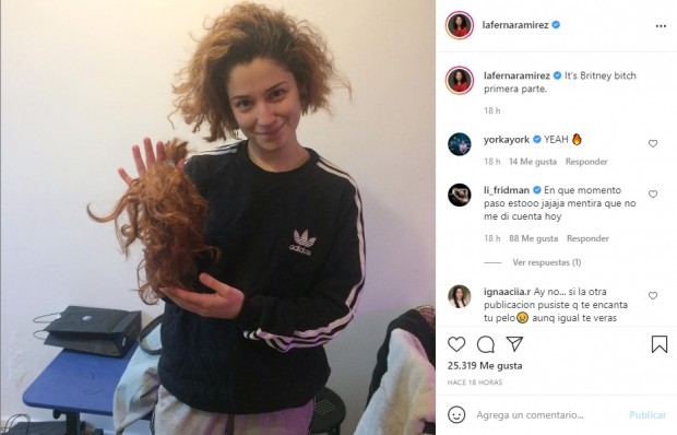 Pero ahora, la actriz se cortó el pelo y llamó la atención de sus seguidores / www.instagram.com/lafernaramirez