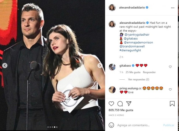 Al cabo de 2 horas, la publicación había logrado más de 800 mil "me gusta" / www.instagram.com/alexandradaddario