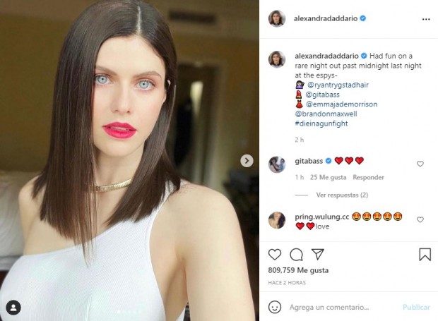 Alexandra Daddario deslumbró en los ESPY Awards / www.instagram.com/alexandradaddario