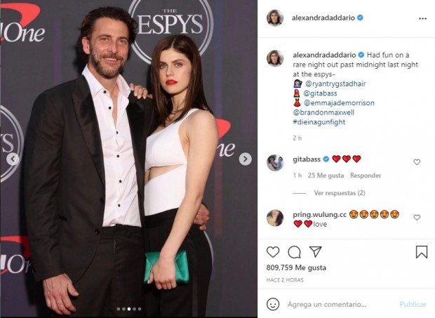 Luego de la ceremonia, Daddario compartió algunas fotos del momento / www.instagram.com/alexandradaddario
