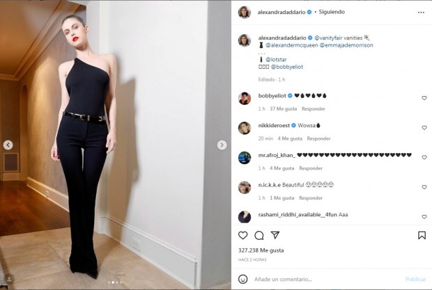 Y el atuendo que llevó fue muy bien recibido por sus seguidores / www.instagram.com/alexandradaddario