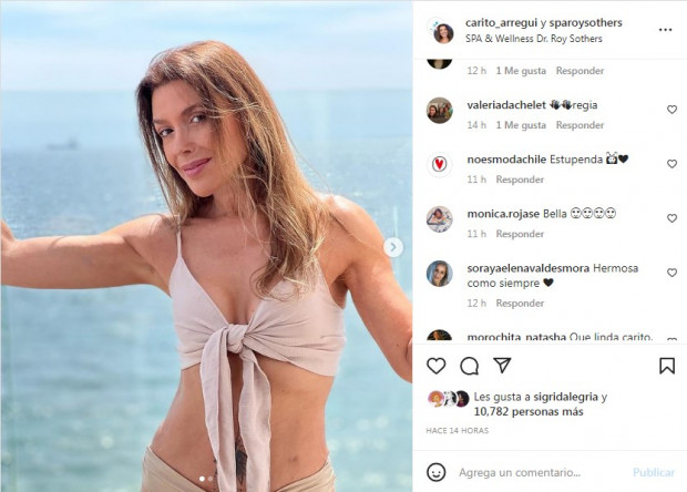 Carolina Arregui posó en el spa de su marido Roy Sothers / www.instagram.com/carito_arregui