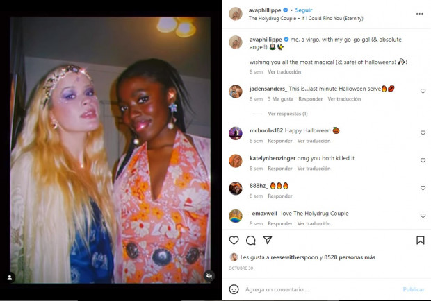 Pese a lo que podría suponerse por tener padres famosos, la joven de 23 años hace su propio camino / www.instagram.com/avaphillippe