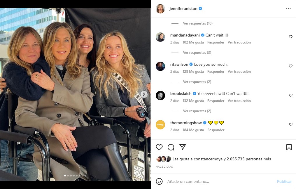 Jennifer Aniston cumplió 54 años y se encuentra enfocada en la serie "The Morning Show" / www.instagram.com/jenniferaniston