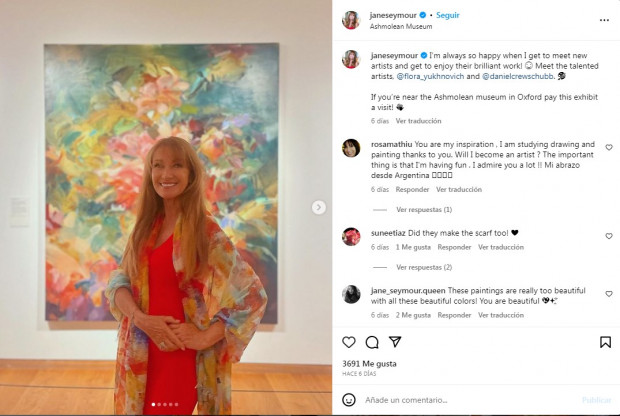 A sus 72 años, la mujer nacida en Reino Unido actualiza su cuenta de Instagram a diario / www.instagram.com/janeseymour