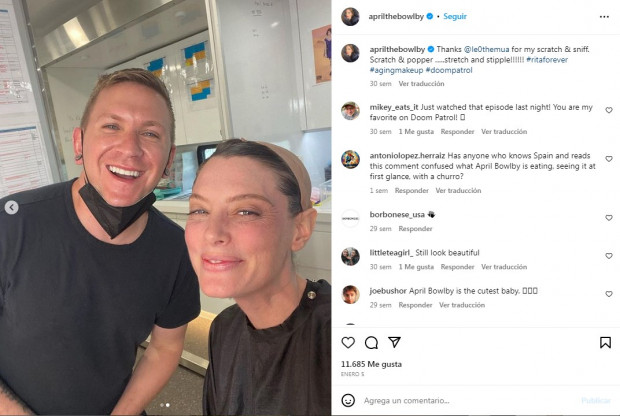 Su más reciente trabajo fue en otra serie como "Doom Patrol" / www.instagram.com/aprilthebowlby