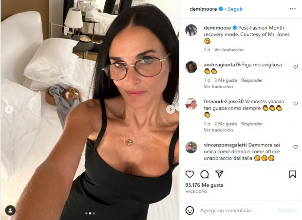 La actriz publicó las postales desde la intimidad de su hogar / www.instagram.com/demimoore