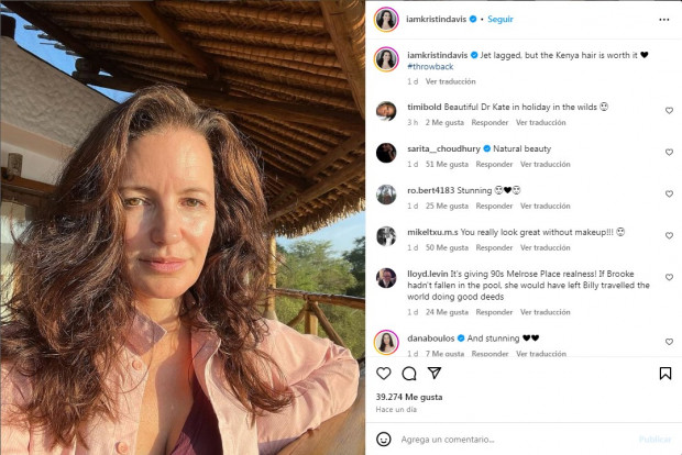 Luego de recibir fuertes críticas por sus reotques, Kristin Davis compartió una imagen al natural y sacó aplausos / www.instagram.com/iamkristindavis