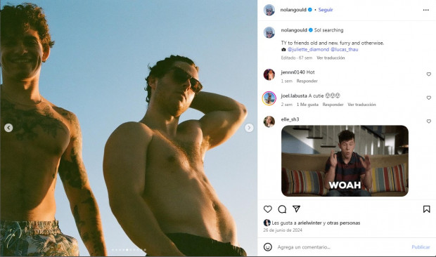 Y así se ve en la actualidad, en un cambio físico sorprendente / www.instagram.com/nolangould