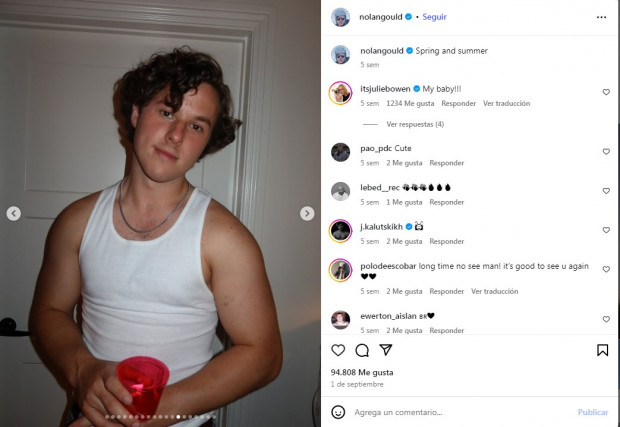 Allí implementó cambios en sus hábitos alimenticios y comenzó a hacer ejercicios / www.instagram.com/nolangould