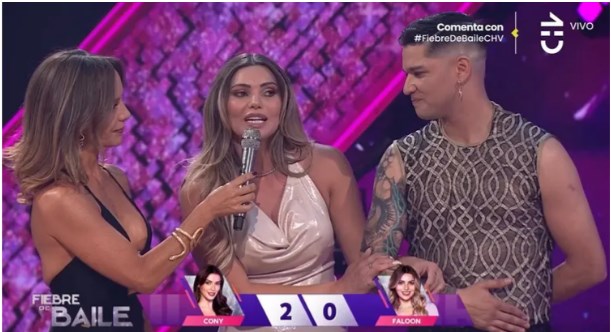 El momento de la votación en "Fiebre de Baile": Faloon Larraguibel se enojó y se fue de los estudios / www.pagina7.cl
