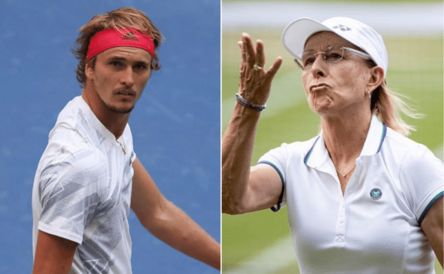 Martina Navratilova criticó el juego de Alexander Zverev, y el tenista alemán le respondió con contundencia / www.essentiallysports.com