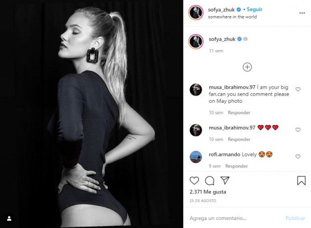 Aunque también sabe jugar al misterio, como en esta imagen en la que dijo estar "en algún lugar del mundo" / www.instagram.com/sofya_zhuk