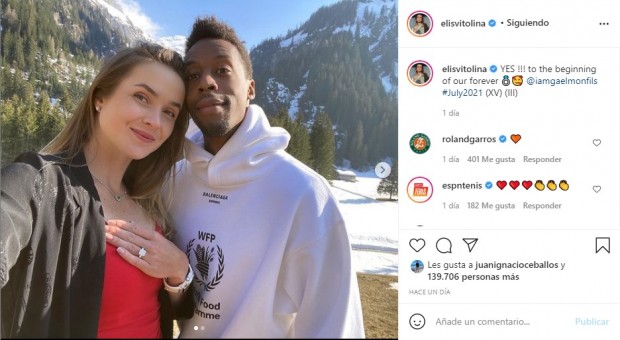 "Por el comienzo de nuestro amor por siempre", la respuesta de Svitolina / www.instagram.com/elisvitolina