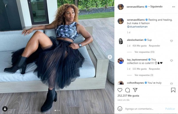 Serena Williams se recupera de la lesión que la marginó del US Open / www.instagram.com/serenawilliams