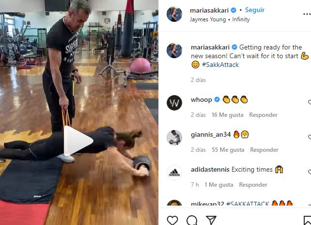 Sakkari Entrenamiento