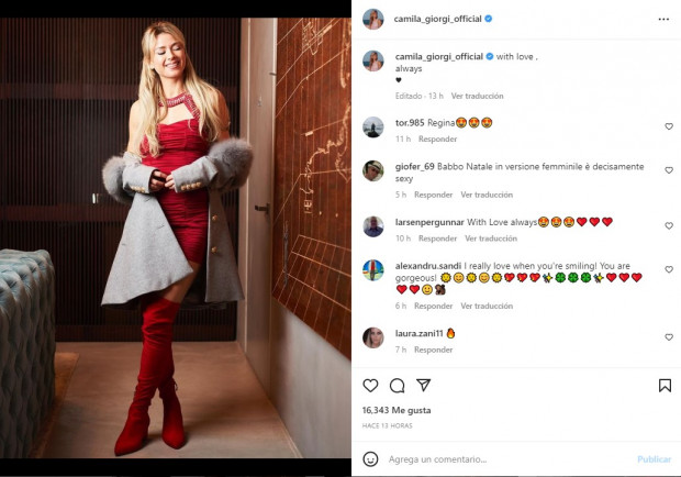 Camila Giorgi posó con un atuendo rojo y obtuvo más de 15 mil "likes" / www.instagram.com/camila_giorgi_official