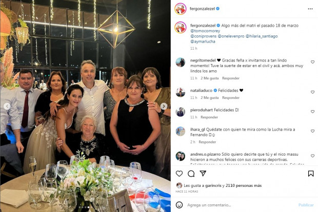 Muchos seguidores reaccionaron deseándole felicidades / www.instagram.com/fergonzalezel