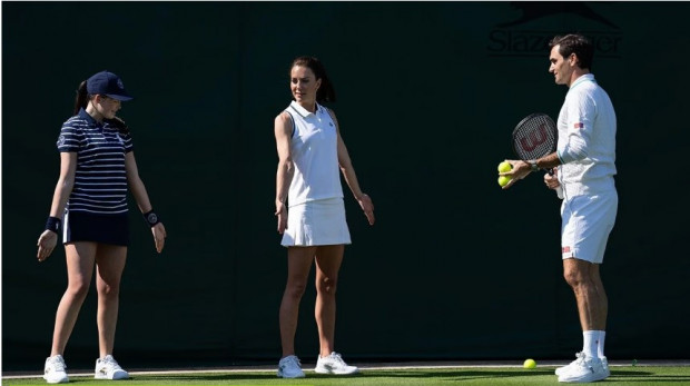 Roger Federer participó de un evento en Wimbledon, del que también formó parte Kate Middleton / www.ole.com.ar