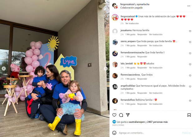 De la celebración también participó Felix, quien nació en enero de 2020 / www.instagram.com/fergonzalezel