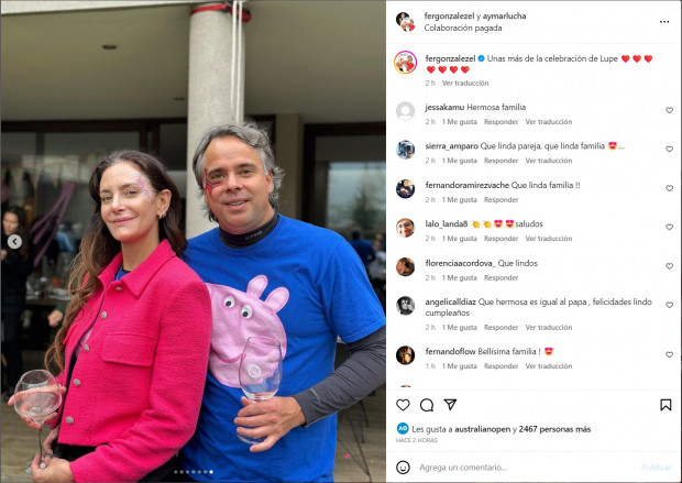 González y Aymar se casaron en diciembre de 2022, seis años después de comenzar su relación / www.instagram.com/fergonzalezel