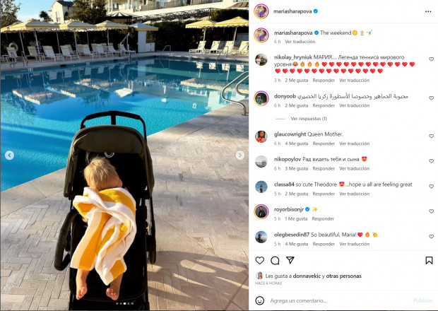 La increíblemente cálida foto de Theodore, el pequeño hijo de Maria Sharapova / www.instagram.com/mariasharapova