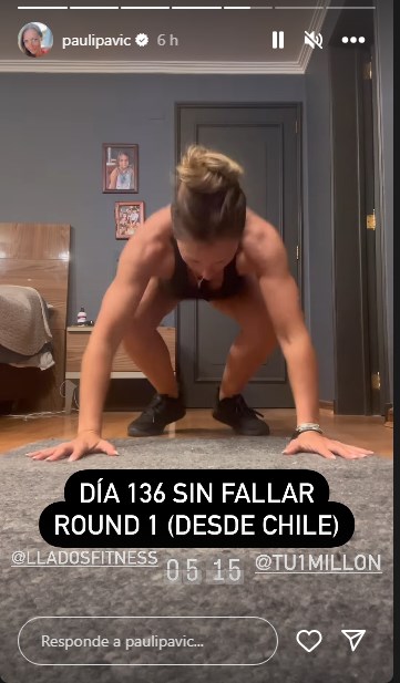 Paula Pavic compartió en las redes el feroz entrenamiento que esá llevando adelante / www.instagram.com/paulipavic