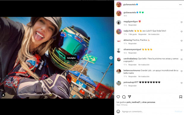 Giuliana Sotela, junto a su hijo Luciano Dajles / www.instagram.com/giulianasotela