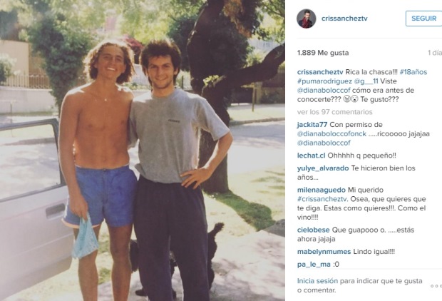Cristián Sánchez a los 18 años
