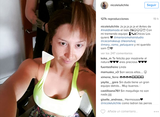 Luli sin maquillaje