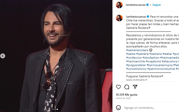 Beto Cuevas: El exvocalista de La Ley (1989 y 2005) es sin duda uno de los rostros más activos del mundo de la música nacional, y en su rol de coach en The Voice Chile lo dejó más que claro. El músico también ha incursionado en la actuación y las artes visuales.