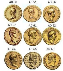 El cambio físico del emperador Nerón de acuerdo a las monedas que se emitieron durante su mandato.