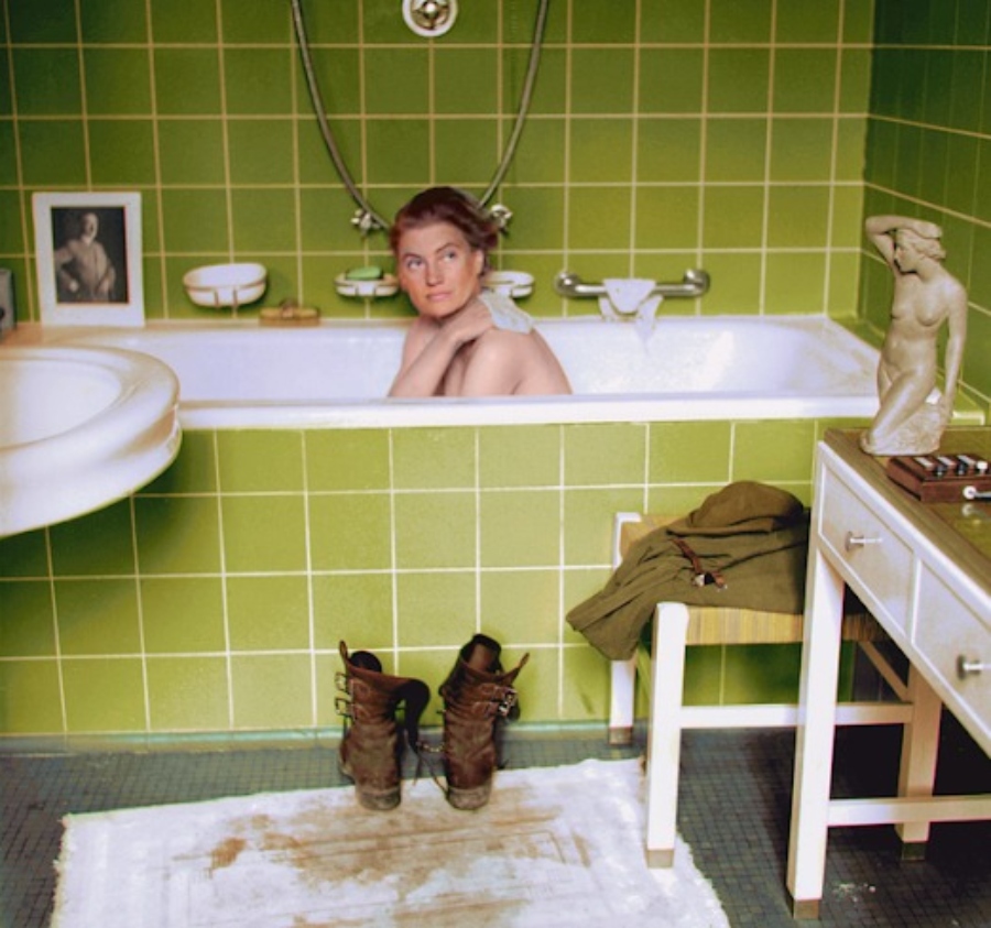 Lee Miller in Hitler'bathroom