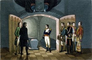 Unknown_artist_-_Napoleon_Bonaparte_in_front_of_the_tomb_of_Frederick_II_of_Prussia_-_(MeisterDrucke-1025005)