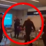 Descomunal ataque de furia de un hombre al ser controlado en la aduana del aeropuerto