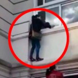 Covid-19: Mujer intenta escalar la pared de un hospital para visitar a un familiar