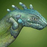 Increíble talento: manos pintadas como animales