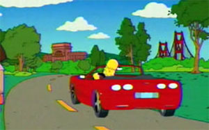 Simpsons Corvette