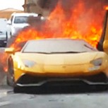 Lamborghini terminó en llamas por culpa de dueño presumido