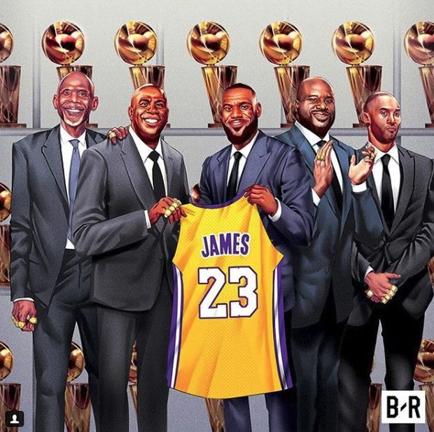 Lebron James y la sombra de los históricos jugadores de los Lakers