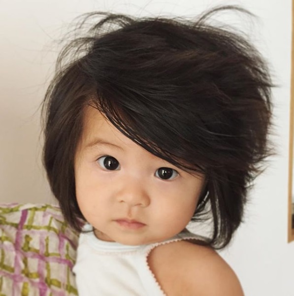 chanco bebe japonesa cabello