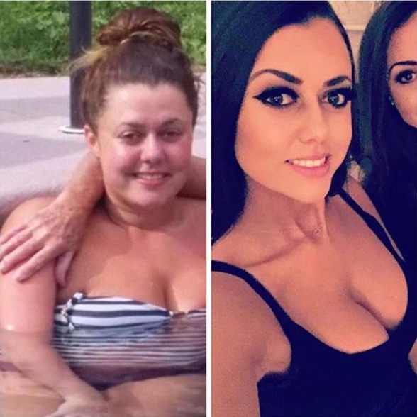 mujer bajo de peso antes y despues 1