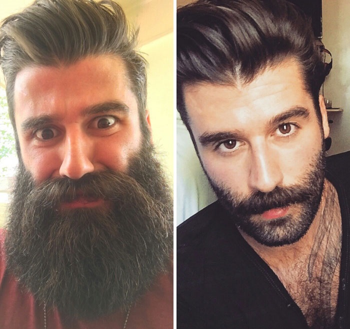 hombres con barba antes y despues 1