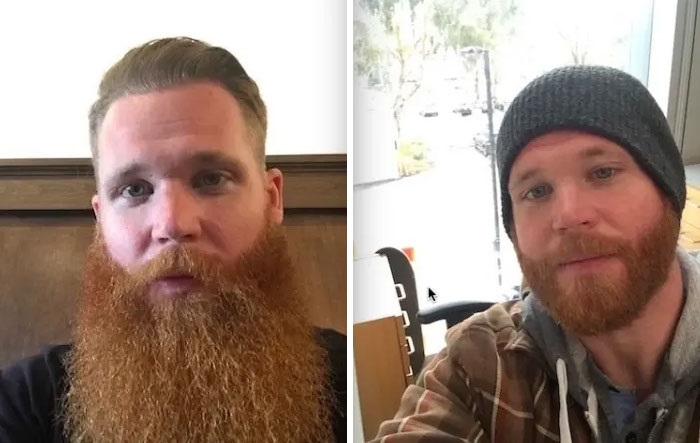 hombres con barba antes y despues 2