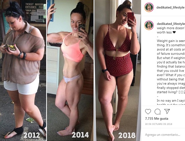 bloguera que subio de peso antes despues