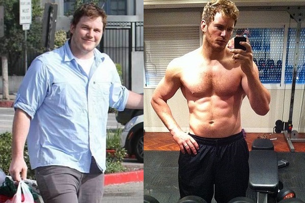 chris pratt antes y despues de bajar de peso
