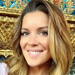 Cata Vallejos publica foto junto a mascota saliendo del agua, pero todos se fijan en otra cosa