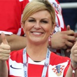 La alocada celebración de la presidenta de Croacia con jugadores: Perdió toda compostura